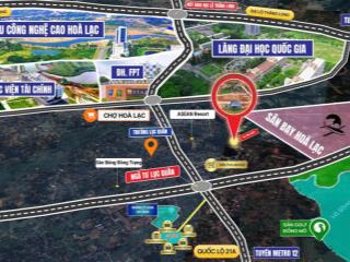 Bán đất nền hòa lạc gần đại học & khu công nghệ cao sổ đỏ, giá cực tốt, lợi nhuận nhân đôi!