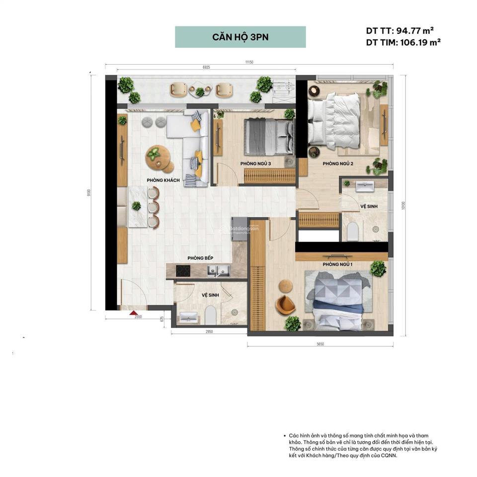 Căn hộ 3 phòng ngủ 90m2 thanh toán sớm chỉ từ 11,6 tỷ rẻ nhất tại dự án sun feliza suites cầu giấy