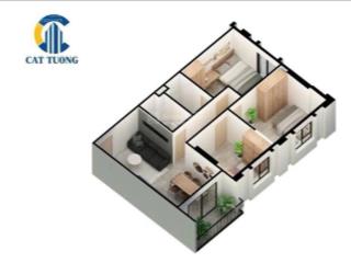 Chung cư nhà ở xã hội 75m2 3 phòng ngủ 2 vệ sinh full nội thất (được cấp sổ)
