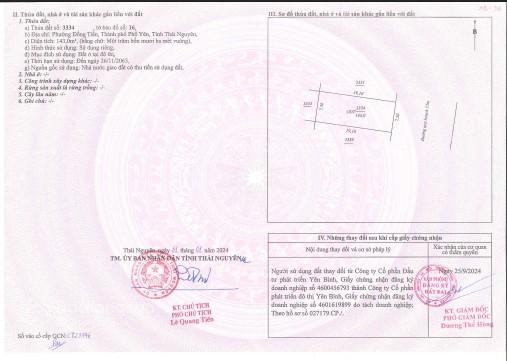 4 tỷ/lô kđt yên bình đối diện nhà máy samsung thái nguyên, 143 m2,mặt sau shophouse, tiềm năng cao