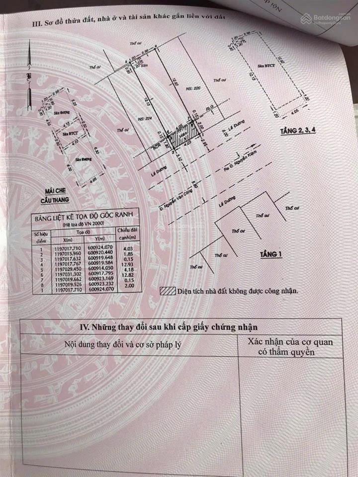 Bán nhà mặt tiền nguyễn văn công,gò vấp, hcm, 4x15, 1 trệt 3 lầu 1 sân thượng