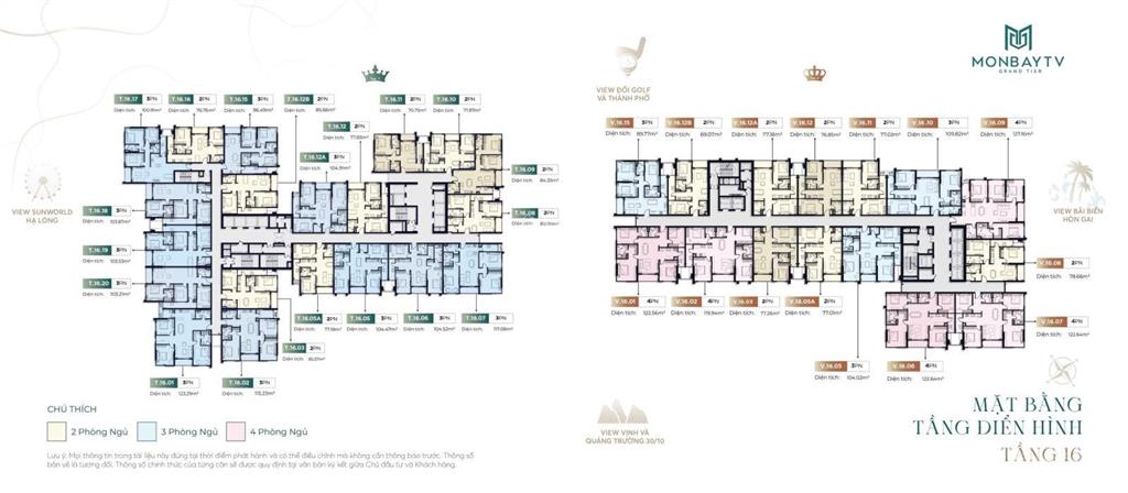 Hot bảng hàng độc quyền update hàng ngày toàn bộ các căn hộ còn sót lại của chung cư monbay tv