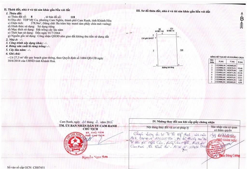 Bán đất ven vịnh cam ranh sát dự án vin, giá chỉ 15,2tr/1m2