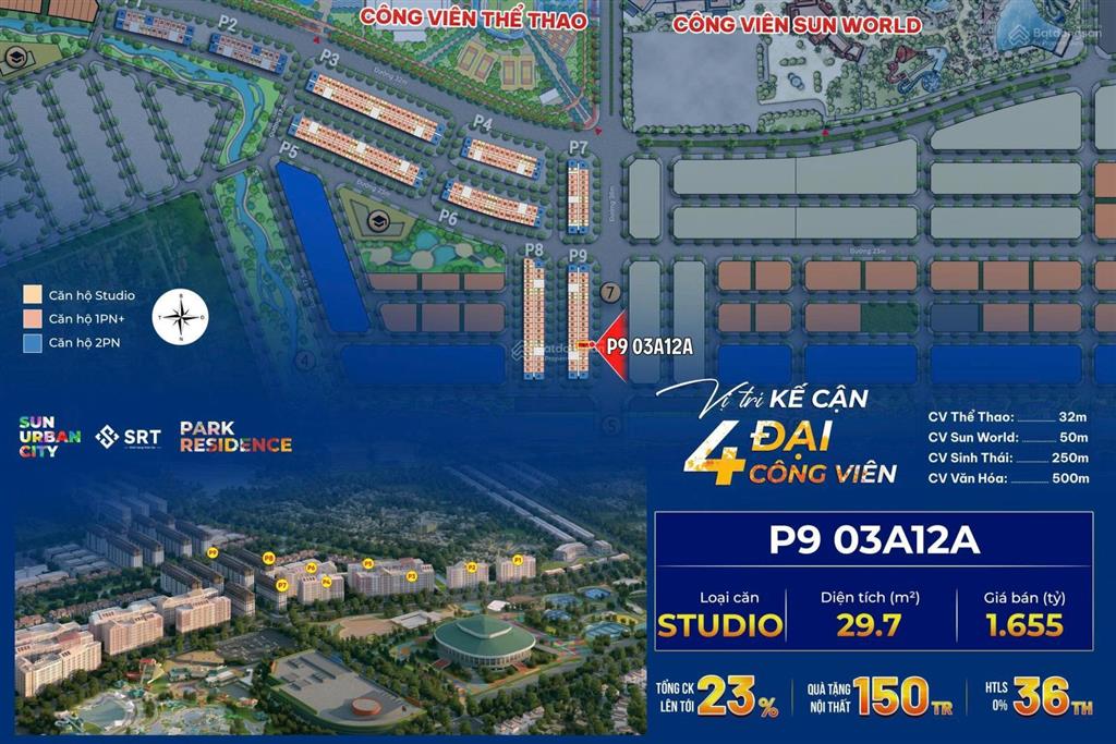 Chính chủ cần bán cắt lỗ gấp 2 căn studio đẹp nhất dự án p1003a