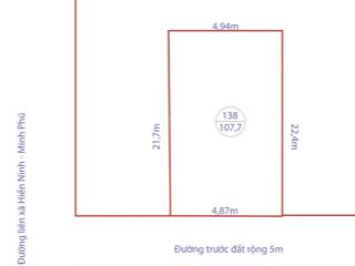 Bán đất tại xã hiền ninh, sóc sơn, hà nội, giá siêu hời 30 triệu / m2, diện tích 108 m2