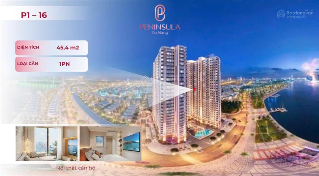 Độc quyền! duy nhất 1 căn 1pn peninsula, view sông, dòng tiền 18  20tr/tháng  thanh toán tiến độ