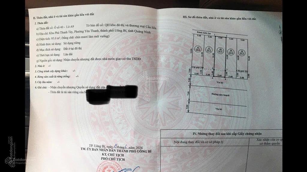 Lô đất khu quy hoạch cầu sến, uông bí, quảng ninh, diện tích phù hợp xây nhà, tài chính công nhân