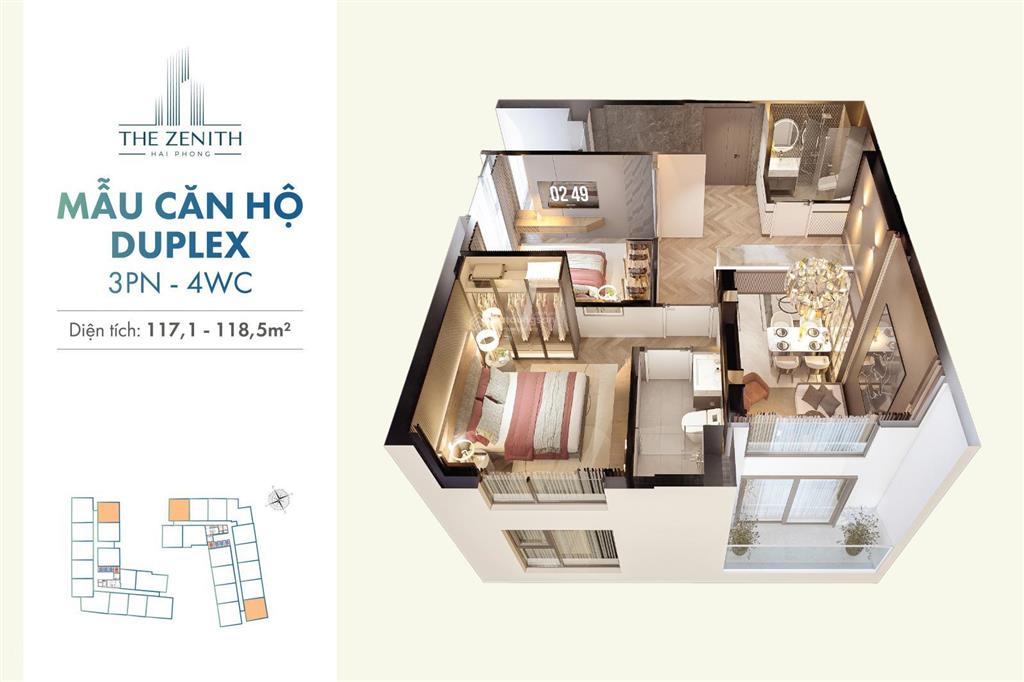 Bán căn hộ cao cấp 2 phòng ngủ tại phường kiến an