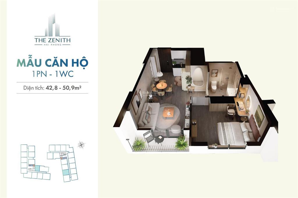 Bán căn hộ cao cấp 2 phòng ngủ tại phường kiến an