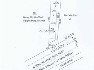 Bán đất tại hoàng hoa thám, 7,99 tỷ, 202m2, mặt tiền 6.4m, pháp lý đầy đủ, full thổ cư