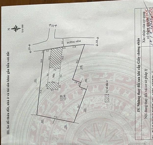 Hẻm 6m hà giang, tp.bảo lộc, dt 27x43m, cấp 4, giá 12 tỷ tl