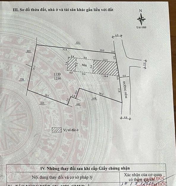 Hẻm 6m hà giang, tp. bảo lộc, dt 27x43m, cấp 4, giá 12 tỷ tl