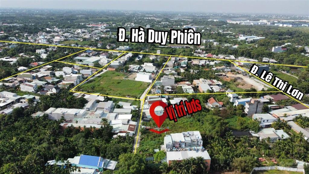 Đất 1 sẹc ngắn đường hà duy phiên 107m2 full thổ cư 2 tỷ 250