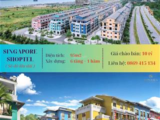 Bán shophouse mặt biển  sổ đỏ vĩnh viễn 6 tầng + 1 hầm rất đẹp