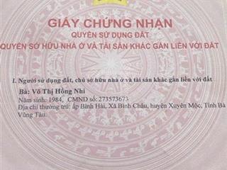 Chính chủ cần bán miếng đất dt 15*13m. thổ cư 54m2 có nhà cấp 4 10*13m nhà ở hoặc buôn bán tốt