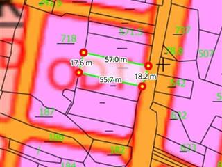 Đất hợp thổ 100%, mặt tiền giáp đường 18m, sâu 56m