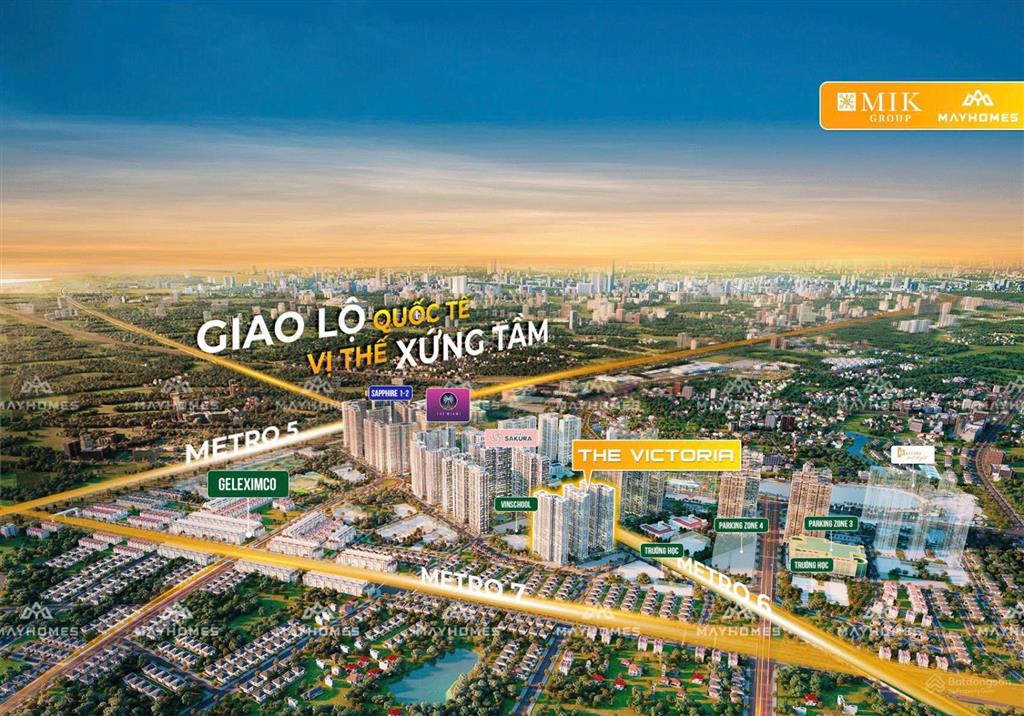 Chính chủ cần bán gấp căn 2pn2vs diện tích 63m2 giá 4,7 tỷ tại the victoria vinhomes smart city