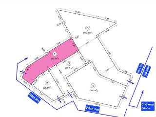 Chính chủ bán đất trống phú nhuận  63.4 m2  9.5 tỷ  hẻm xe hơi
