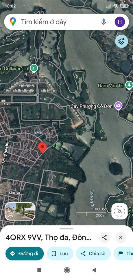 Ưu đãi đất có nhà view sông thiếp, và sân golf vân trì, đường rộng 8m. ở và đầu tư đều tốt