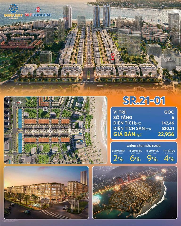 Cơ hội mua được giá 151 triệu/m2 nhà mặt phố tại sora bay hạ long, 17,4 tỷ, 115m2, 12pn, 12wc