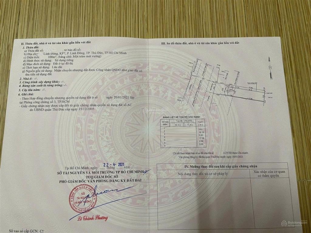 Lô đất mặt tiền cực đẹp  dt 175m2  kinh doanh  đang cho thuê 20tr/th  đường linh đông  thủ đức