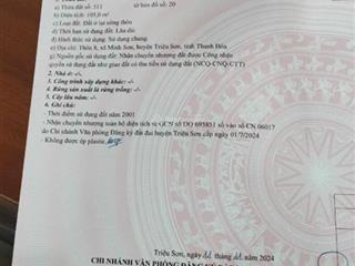 Bán đất mặt tiền rộng triệu thành  triệu sơn  thanh hóa