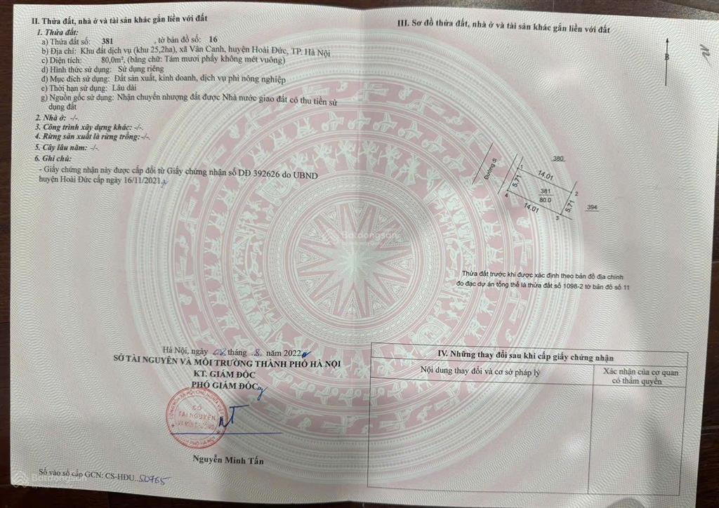 Bán lô góc khe thoáng siêu đẹp dt 80m2 gần trường mầm non, gần công viên cây xanh khu 25ha vân canh