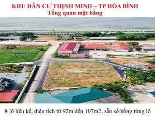 Bán đất nền 2 mặt tiền view sông đà cực hiếm tại trung tâm tp. hòa bình. giá chỉ từ 6xx triệu/lô