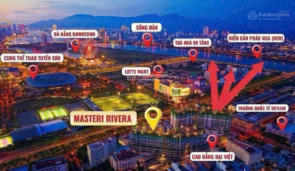 Masteri đà nẵng, độc quyền căn 2pn view sông hàn tòa a tầng 27 trục 01, giá công khai 6 tỷ 2