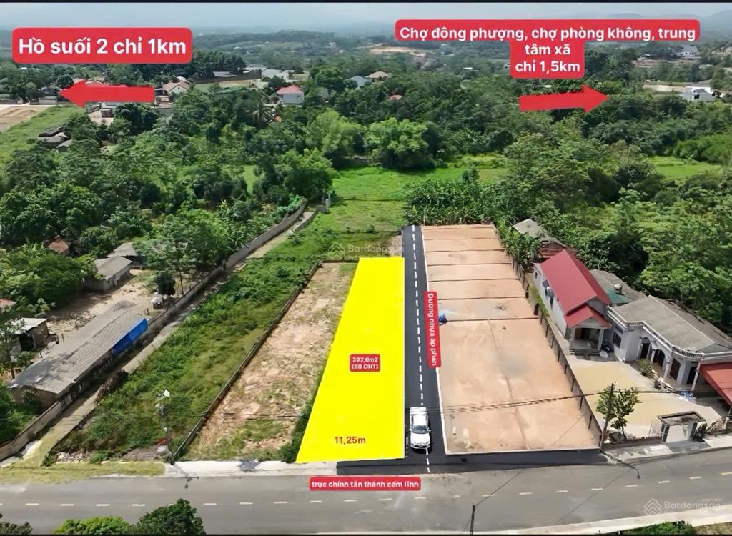 Bán lô góc 2 mặt tiền trục chính tân thành, cẩm lĩnh, ba vì vị trí xã cẩm lĩnh, huyện ba