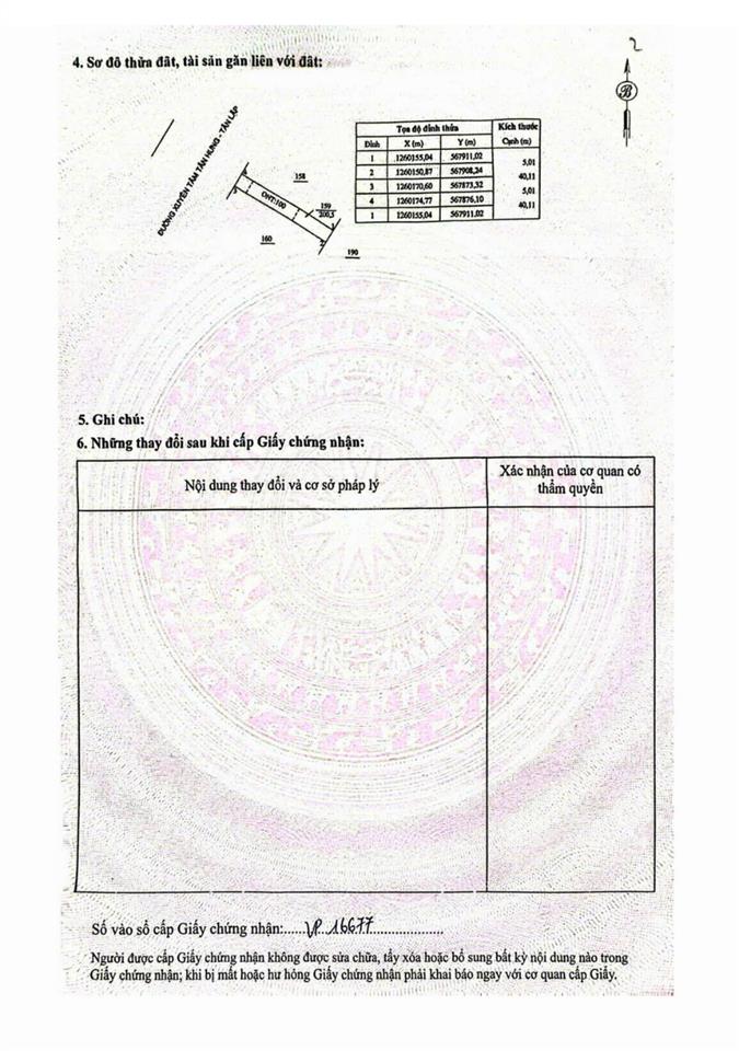 Bán đất 10m mặt tiền đường xuyên tâm 32m  gần ngã tư tuyến số 2 (65m)  chỉ 650 triệu