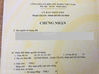 Kẹt bank bán đất xã bình khánh, huyện cần giờ, tphcm