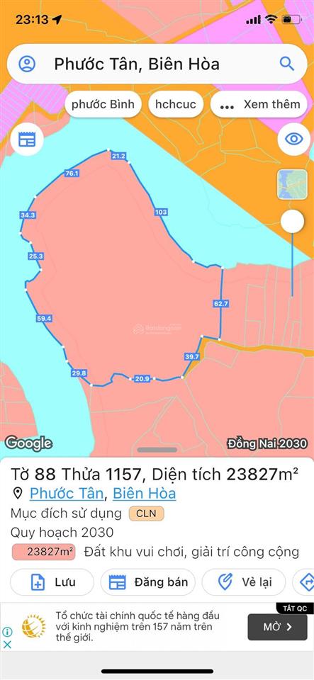 Bán đất cây lâu năm tại phước tân, hơn 20.000m2, hot! bao đẹp, giá 5.5 triệu/m2