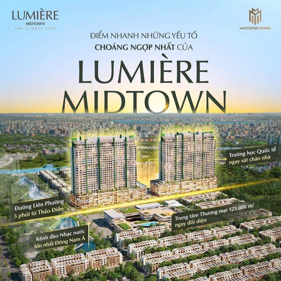 Cực hot căn 2pn lumiere midtown chỉ 9 tỷ  có chiết khấu 2,5% sớm view nhạc nước, bến du thuyền