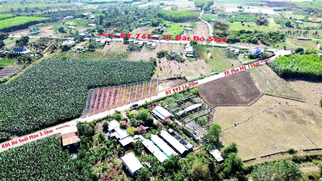 Bán đất 896 triệu/lô gồm 12 lô liền kề, vị trí ngay cổng kcn đá bạc thuận tiện làm nhà trọ