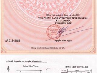 Bán nhà đất mặt tiền đường hùng vương 8.9m địa chỏ đối diện nhà văn hoá ấp bà trường, xã phước an