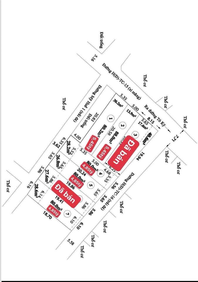 Bán lô đất thổ cư sổ hồng riêng gần ngã ba bầu hóc môn