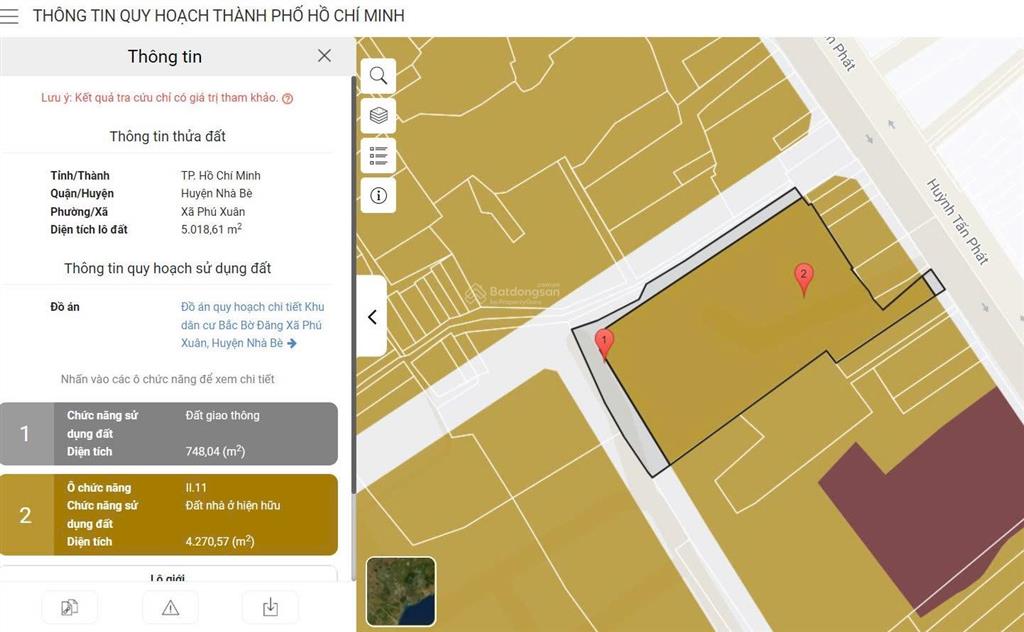 Bán đất 5018m2 tại mặt tiền đường huỳnh tấn phát