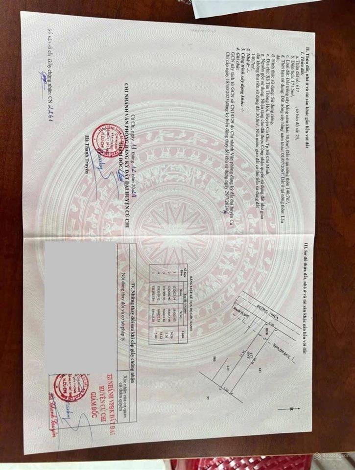 Chính chủ gửi bán  lô đất đẹp full thổ cư  xây nhà ngay