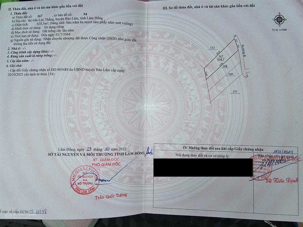 Bán đất nền nghỉ dưỡng mặt tiền hồ tân rai. trung tâm hành chính thị trấn lộc thắng, bảo lâm