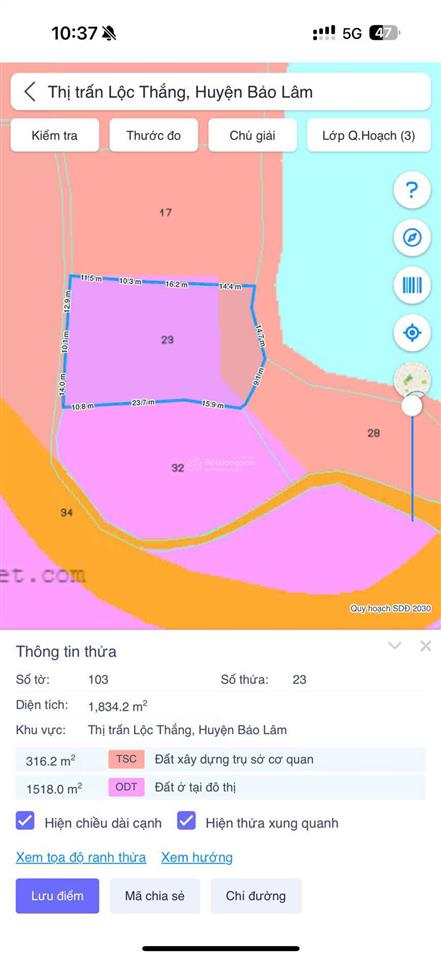 Bán đất nền nghỉ dưỡng mặt tiền hồ tân rai. trung tâm hành chính thị trấn lộc thắng, bảo lâm