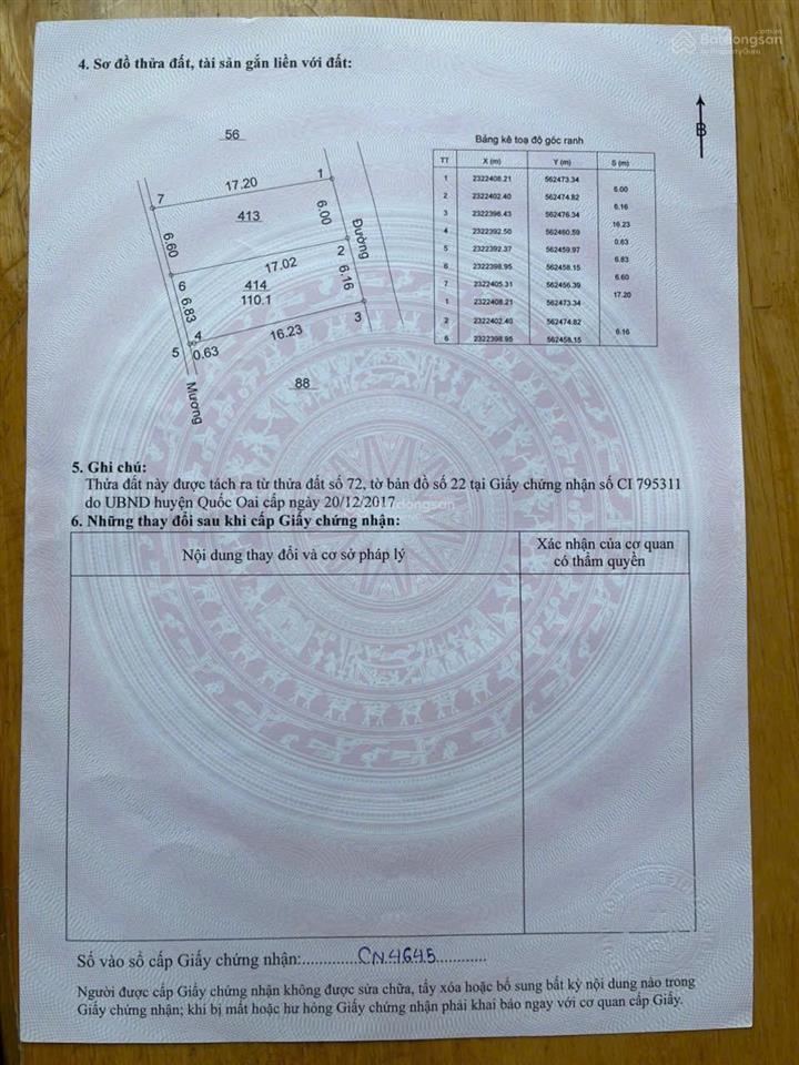 Đất thổ cư giá tốt tại đại lộ thăng long, ngọc liệp, quốc oai, hà nội, 110m2