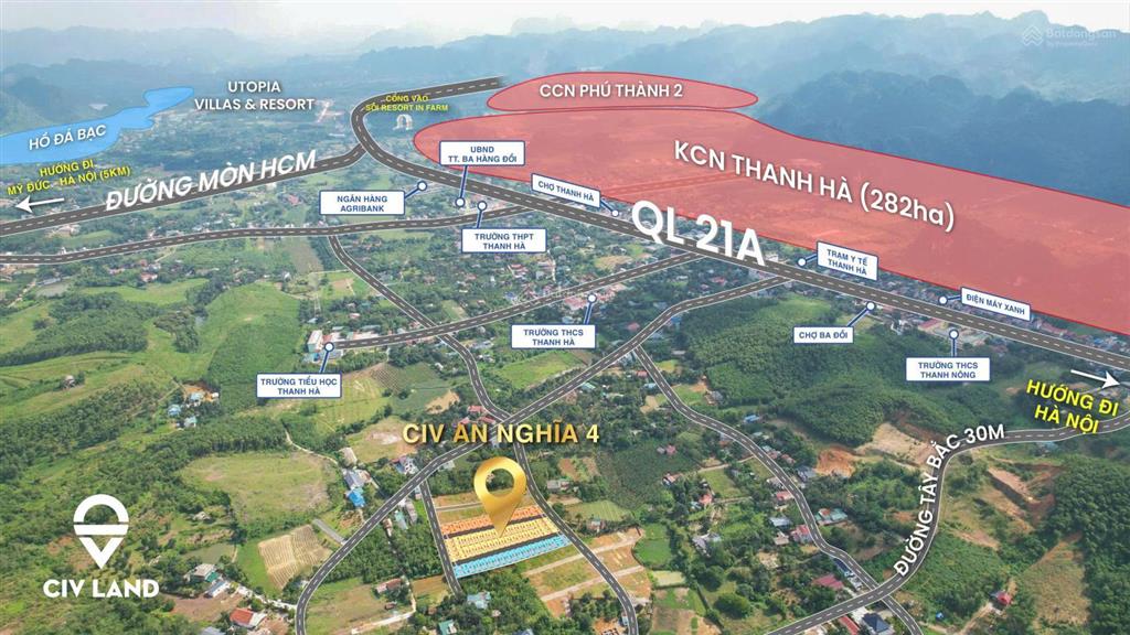 Bán lô đất 70m2 full thổ cư trung tâm thị trấn ba hàng đồi, lạc thuỷ, hoà bình  giá tốt f0 đầu tư