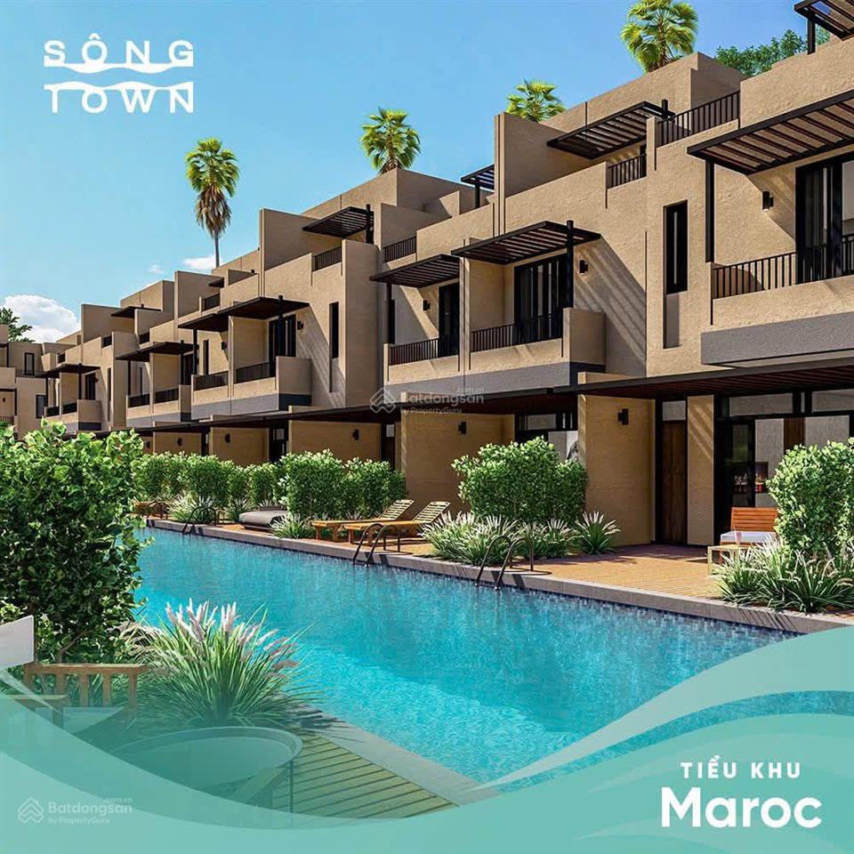 Biệt thự sông town caraworld cam ranh 122m2 x 3 tầng, tâm điểm bãi dài, khai thác cho thuê tốt