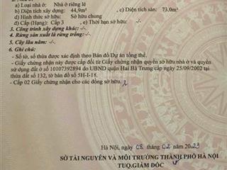 Bán nhà mặt phố vọng hai bà trưng 54m², mặt tiền đẹp