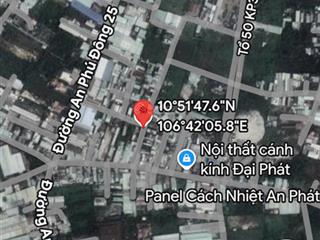 Apd 25, lô góc hai mặt tiền full thổ, 53.3m2 (5.85m*9.45m)