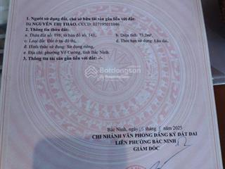 73m2 chỉ với 23tr/m2, rẻ nhất tại võ cường tp bắc ninh