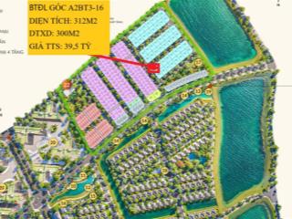 Sốc  biệt thự đơn lập góc gần hồ diện tích 312m2  giá chỉ có 126tr/m2 full vat