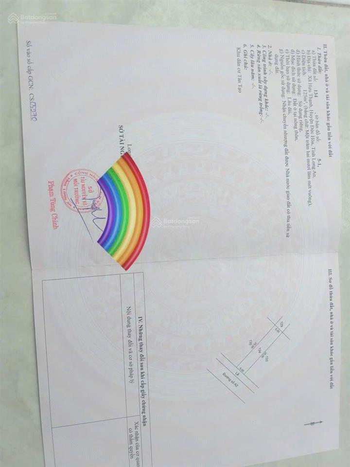 Hàng hiếm 1 sẹc đại lộ long an xã hựu thạnh long angiá 1ty7dt 125m2 shr sang tên ngay