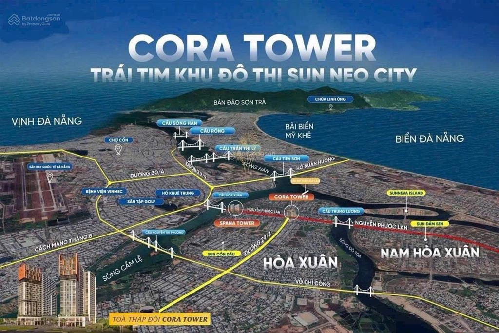 Căn hộ cora tower trung tâm đô thị hoà xuân